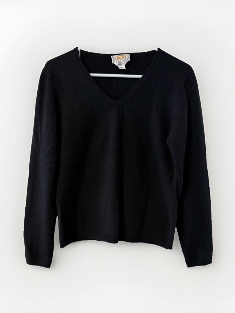 Classic Black V-Neck Sweater Talbots petites Sz m